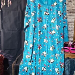 C004. Womens Blue Penguin Pajamas